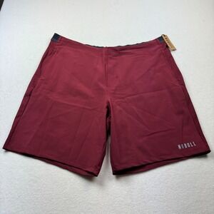 NOBULL Men's Training Shorts XXXL Maroon Red Lined Stretch‎ Drawstring NWT Gym